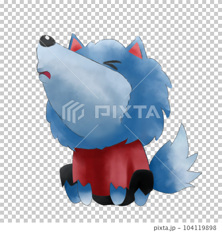 Halloween cute cartoon wolf character illustation watercolor style png Halloween cute cartoon wolf character illustation watercolor style png 104119898