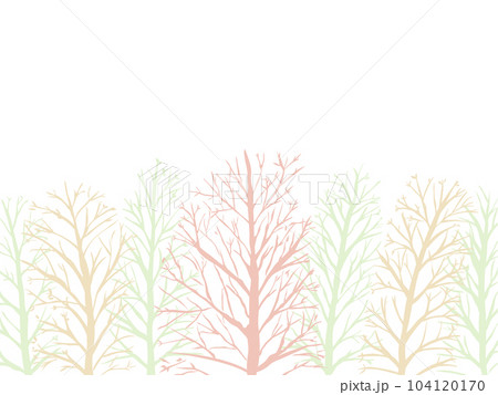 風に揺れる木々のベクター背景イラスト 104120170