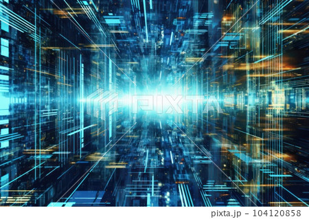 Global business, internet network connection, IoT Internet of Things, business intelligence concept. Busines global network, futuristic technology background. AI generative 104120858