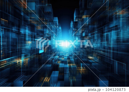 Global business, internet network connection, IoT Internet of Things, business intelligence concept. Busines global network, futuristic technology background. AI generative 104120873