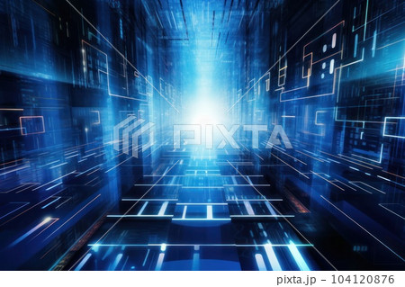 Global business, internet network connection, IoT Internet of Things, business intelligence concept. Busines global network, futuristic technology background. AI generative 104120876