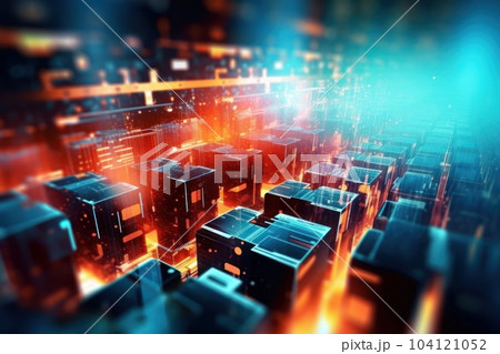 Global business, internet network connection, IoT Internet of Things, business intelligence concept. Busines global network, futuristic technology background. AI generative 104121052