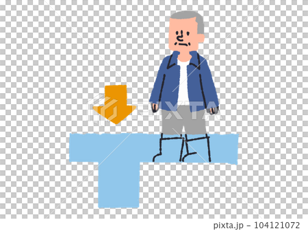洪水が起きた時に側溝が見えなくて危険な様子のイラスト 洪水が起きた時に側溝が見えなくて危険な様子のイラスト 104121072