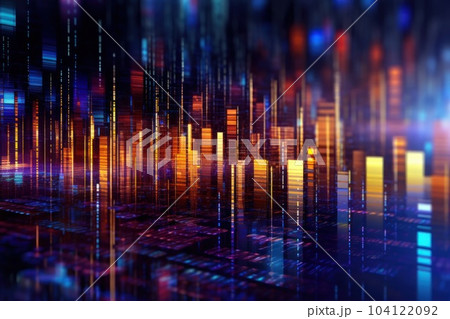 Global business, internet network connection, IoT Internet of Things, business intelligence concept. Busines global network, futuristic technology background. AI generative 104122092