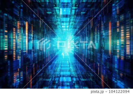 Global business, internet network connection, IoT Internet of Things, business intelligence concept. Busines global network, futuristic technology background. AI generative 104122094