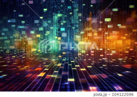 Global business, internet network connection, IoT Internet of Things, business intelligence concept. Busines global network, futuristic technology background. AI generative 104122096
