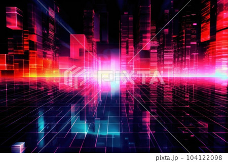 Global business, internet network connection, IoT Internet of Things, business intelligence concept. Busines global network, futuristic technology background. AI generative 104122098