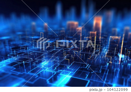 Global business, internet network connection, IoT Internet of Things, business intelligence concept. Busines global network, futuristic technology background. AI generative 104122099