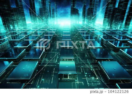 Global business, internet network connection, IoT Internet of Things, business intelligence concept. Busines global network, futuristic technology background. AI generative 104122126