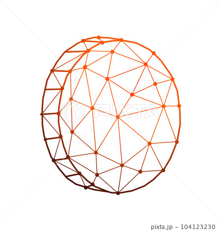 Coin polygonal vector illustration isolated on white background. 104123230
