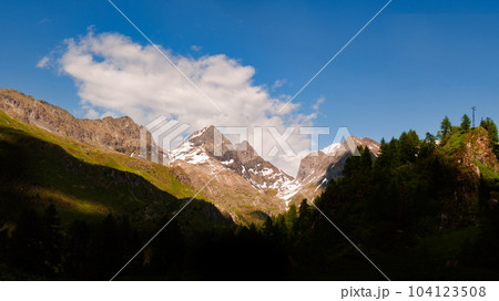 Mountain landscape depicting the pizzo del Diavolo in Italy Mountain landscape depicting the pizzo del Diavolo in Italy 104123508