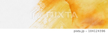 Abstract gold and yellow watercolor paint background. 104124396