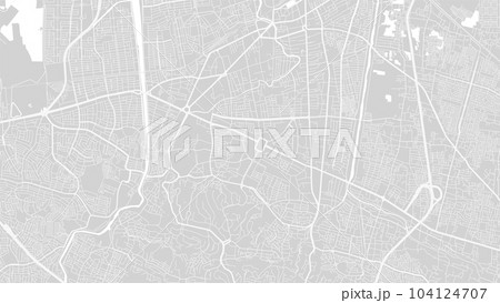 Background Semarang map, Indonesia, green city poster. Vector map with roads and water. Widescreen proportion, flat design roadmap. 104124707