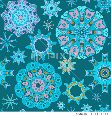 Mandala seamless pattern 104124833