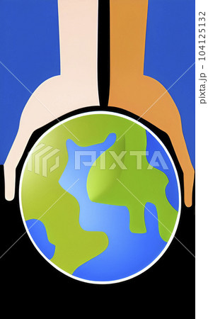hand holding a globe or earth 104125132