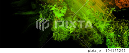 Modern colorful flow background on black. Wave Liquid shape in color banner. 104125241