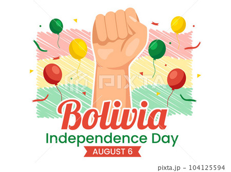 Bolivia Independence Day Vector Illustration On 104125594   104125594 