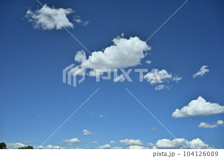 6月の梅雨の晴れ間の夏空 6月の梅雨の晴れ間の夏空 104126089