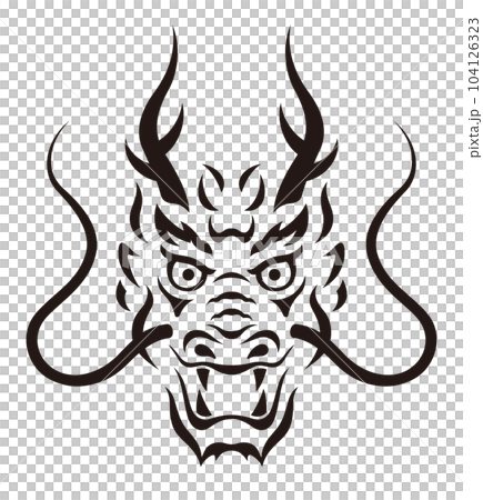 年賀状素材　辰年のシンボルイラスト 104126323