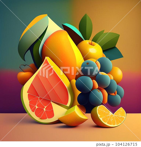 Contemporary art. Minimalist modern illustration with vegetables. Contemporary art. Minimalist modern illustration with vegetables. 104126715
