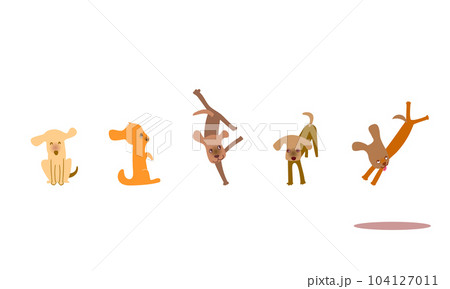 Cute mutt!　かわいい雑種犬イラスト 104127011