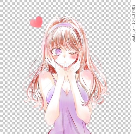 ウインクするセクシーな女性 ウインクするセクシーな女性 104127405