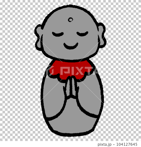 可愛地藏的手繪插圖 104127645