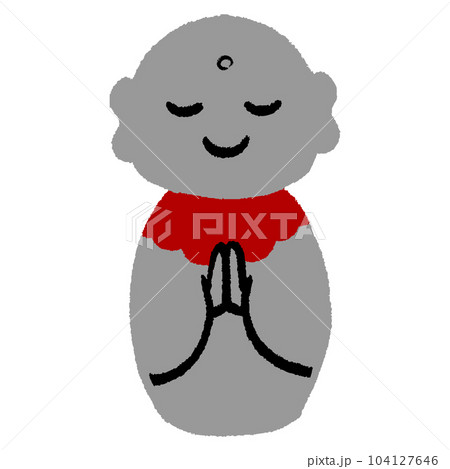 可愛いお地蔵さんの手書き風イラスト 104127646
