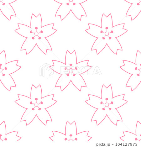 Cherry blossom seamless pattern background for wrapping, card and more. Vector illustration Cherry blossom seamless pattern background for wrapping, card and more. Vector illustration 104127975