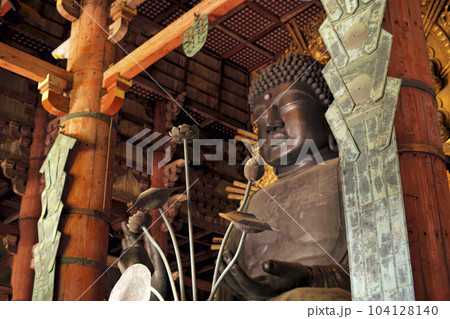 東大寺 大仏殿 盧舎那(毘盧遮那)仏の前に咲く蓮の花 東大寺 大仏殿 盧舎那(毘盧遮那)仏の前に咲く蓮の花 104128140