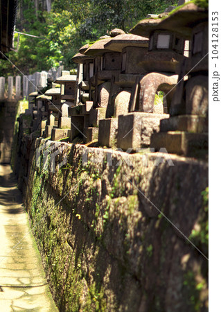 東大寺　二月堂裏にある石燈籠たち 104128153