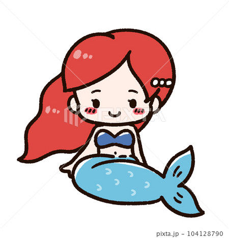 かわいい人魚のイラスト素材 [104128790] - PIXTA