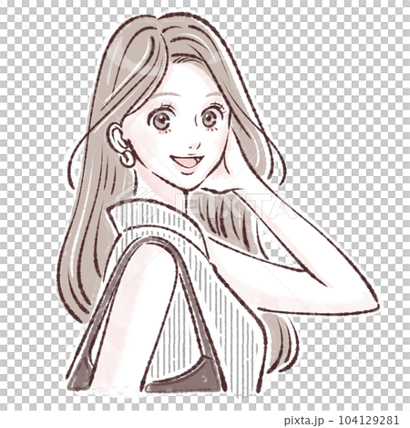 ショッピング / 買い物 / 外出 / お出かけ / 外 / 女性のイラスト素材 ショッピング / 買い物 / 外出 / お出かけ / 外 / 女性のイラスト素材 104129281