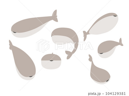 サカバンバスピスたちが泳ぐベクターイラスト 104129381