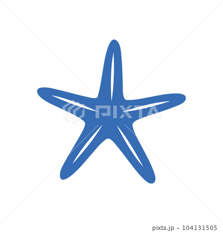 simple sea starfish icon graphic isolated on white simple sea starfish icon graphic isolated on white 104131505