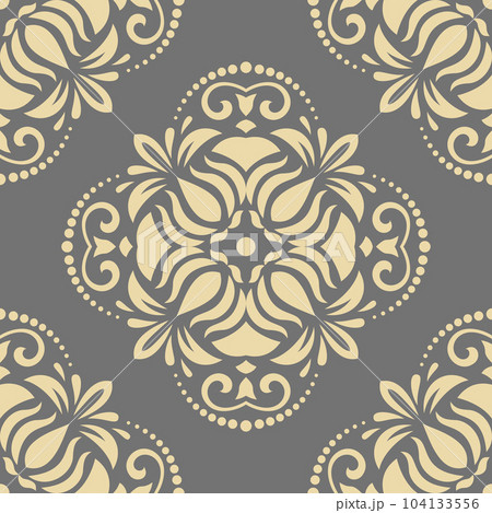 Orient Damask Seamless Background With Arabesques 104133556