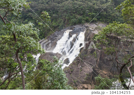 ケアンズ郊外のスカイレールの展望台から見たバロン滝 104134255