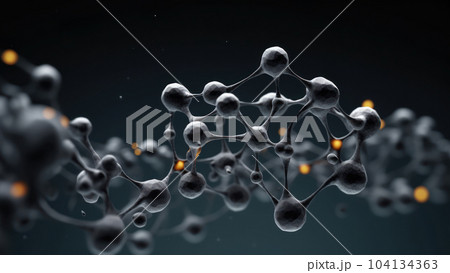 Abstract Scientific Background with Macro Molecules, Generative AI 104134363