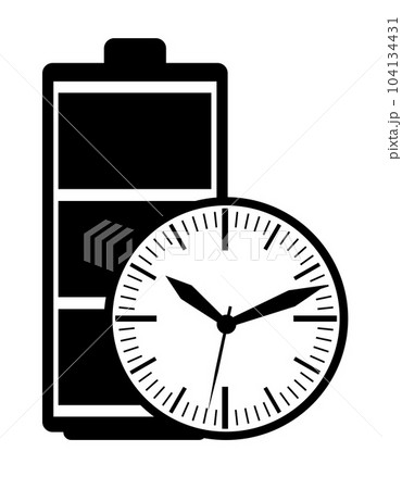 long battery life sign vector illustration 104134431