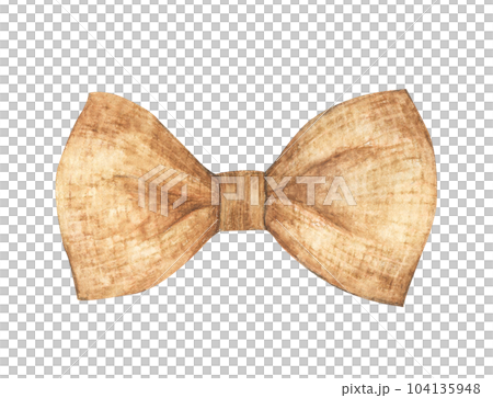 Watercolor painting of Brown ribbon. Watercolor painting of Brown ribbon. 104135948