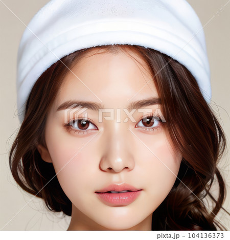 AI生成画像【人物】帽子を被った女性 104136373