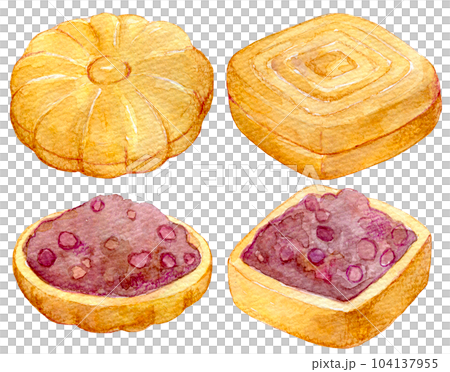 Watercolor illustration monaka Watercolor illustration monaka 104137955