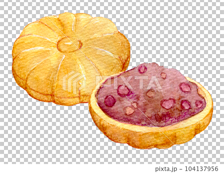 Watercolor illustration monaka 104137956