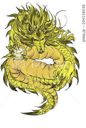 輝く金龍のイラスト素材 [104138536] - PIXTA