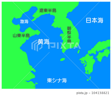 黄海周辺地図 104138821