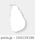 Simple white map of Sri Lanka, vector, illustration, eps 10 file 104139186