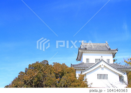 愛知県豊田市、挙母城復興隅櫓の風景 愛知県豊田市、挙母城復興隅櫓の風景 104140363