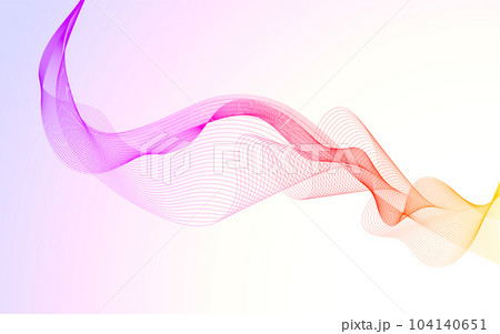 流れるような抽象的な波の背景イメージ素材 104140651