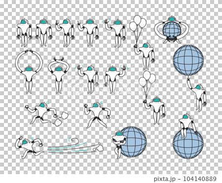 立つ指さす走る地球を操作するほか様々な生成AIまたはヒューマノイド セット イラスト素材 立つ指さす走る地球を操作するほか様々な生成AIまたはヒューマノイド セット イラスト素材 104140889