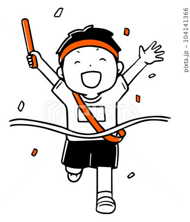 運動会のアンカーゴール単色 運動会のアンカーゴール単色 104141366